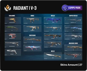 Akun Radiant I, Compe Mode, 27 skins