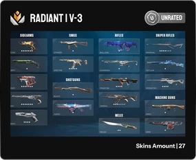 Akun Radiant I, Unrated, 27 skins